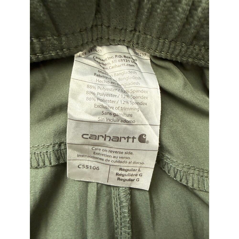 Carhartt Force Mens Athletic Cargo Pants Size Large Green Drawstring Travel - Picture 7 of 9